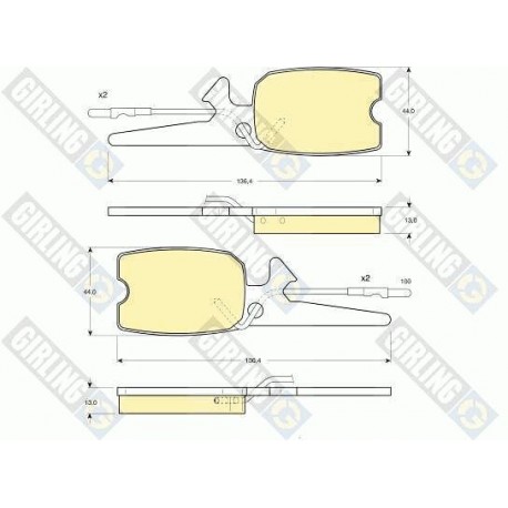 CITROEN GS, PASTIGLIE  FRENO ANTERIORE