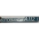 AUTOBIANCHI A112, FREGIO LOGO "AUTOBIANCHI A112 E" BLU