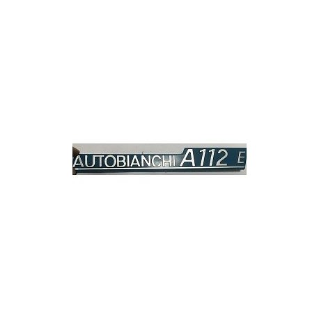 AUTOBIANCHI A112, FREGIO LOGO "AUTOBIANCHI A112 E" BLU