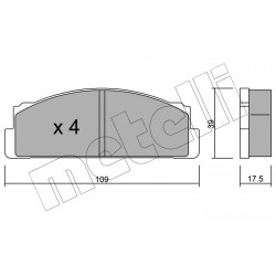 FIAT, PASTIGLIE FRENO ANTERIORI FIAT 127, 128, RITMO I^ SERIE, PANDA 30 45, A112,